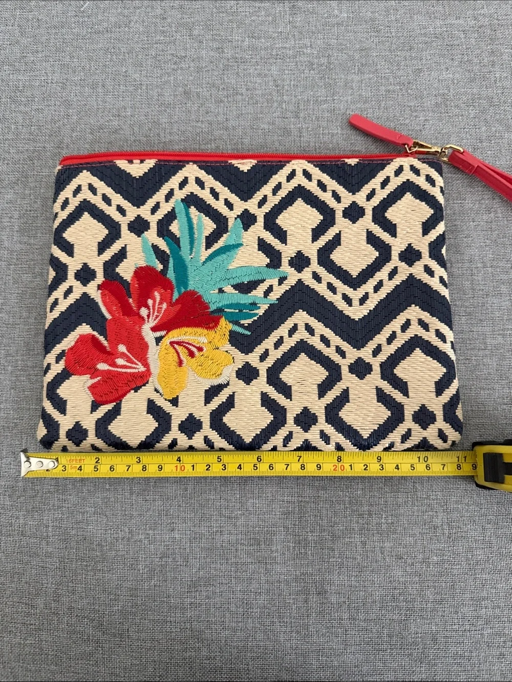 Vera Bradley Woven Floral Embroidered large Clutch Wristlet